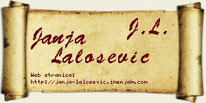 Janja Lalošević vizit kartica